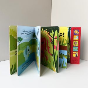 Children's cardboard storybook with music